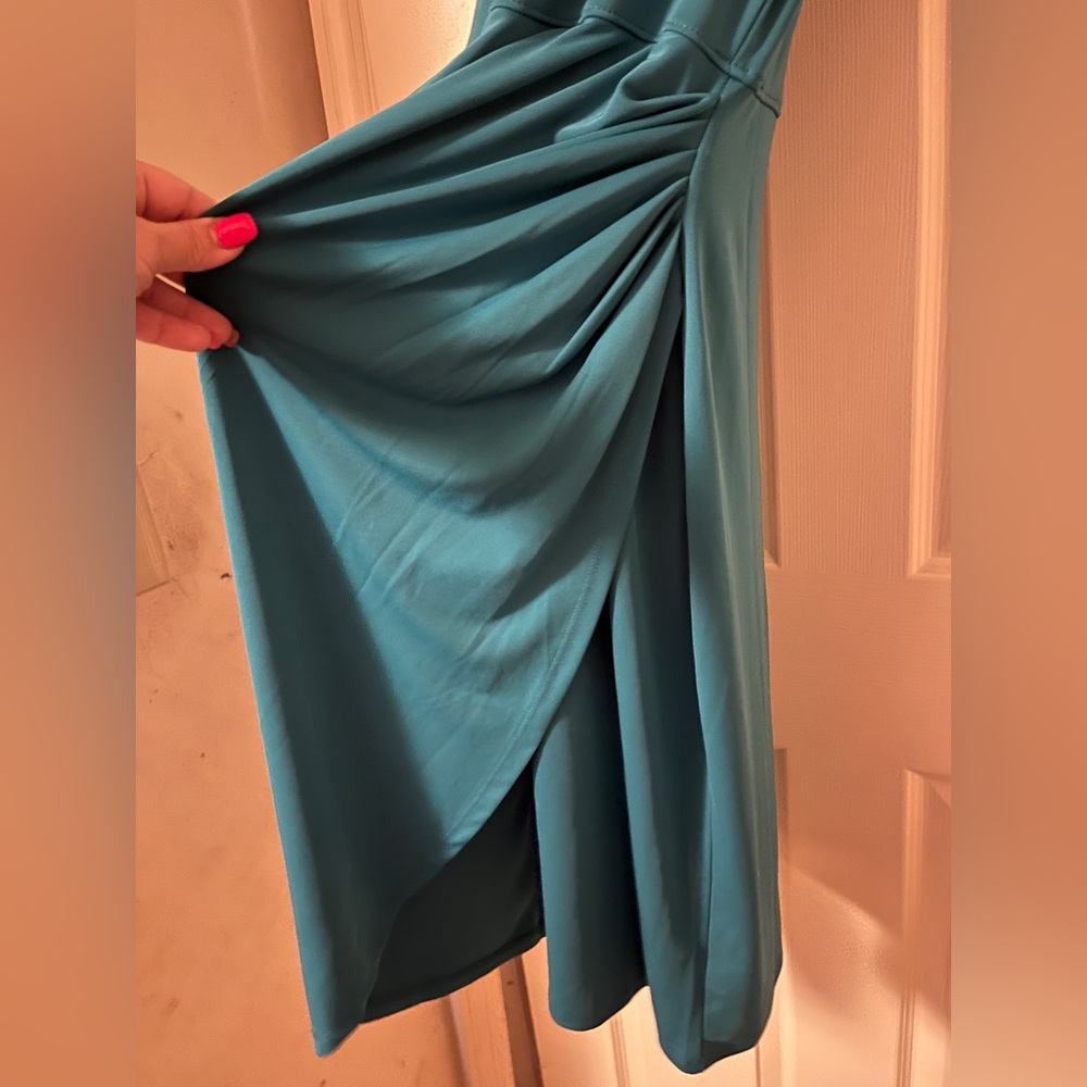 Lark & Ro Teal Midi Dress - Picture 6 of 7